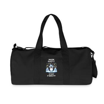 Restez givré | Quête principale Humour d’hiver - Sac de sport en toile recyclée Stanley/Stella - noir - Devant