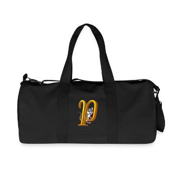 Letter P - Recycled Canvas Sports Bag by Stanley/Stella - black - Front
