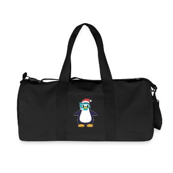 Plongée de Noël avec les pingouins - Sac de sport en toile recyclée Stanley/Stella - noir - Devant