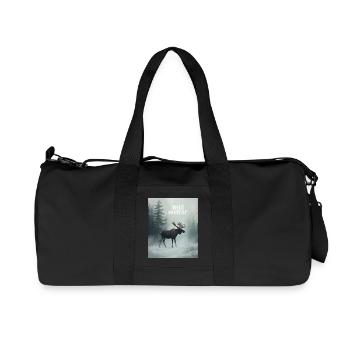 Orignal sauvage d’hiver - Sac de sport en toile recyclée Stanley/Stella - noir - Devant