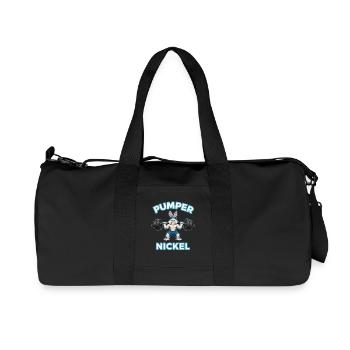 Pumpernickel Hase Pumper Fitness Gym Spruch - Recycelte Canvas-Sporttasche von Stanley/Stella - Schwarz - Vorne