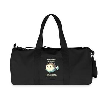 Passiv: süß, doch gefährlich | Kugelfisch - Recycled Canvas Sports Bag by Stanley/Stella - black - Front