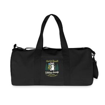 Hors de souffle Société de randonnée Sentier Humour Extérieur - Sac de sport en toile recyclée Stanley/Stella - noir - Devant