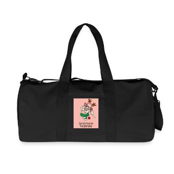 Santa's Favorite Troublemaker – Funny Dog - Recycled Canvas Sports Bag by Stanley/Stella - black - Front