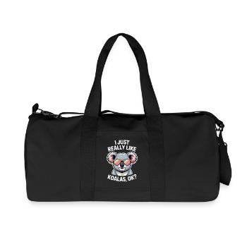 Koala Spruch Koalas Lustiges Koala Geschenk - Recycelte Canvas-Sporttasche von Stanley/Stella - Schwarz - Vorne