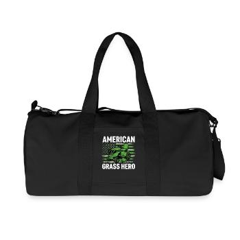 Héros américain de l’herbe - Sac de sport en toile recyclée Stanley/Stella - noir - Devant