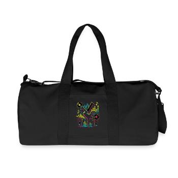 Breakdance Neon Style – Musique & Street Art - Sac de sport en toile recyclée Stanley/Stella - noir - Devant