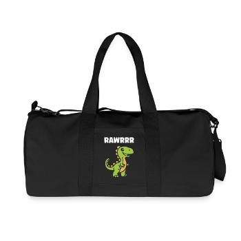 Cute Little Dinosaur - Recycled Canvas Sports Bag by Stanley/Stella - black - Front