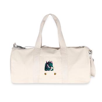 Fought Against The Dragon Bachelor Party Shirt - Recycled Canvas Sports Bag by Stanley/Stella - natural - Front