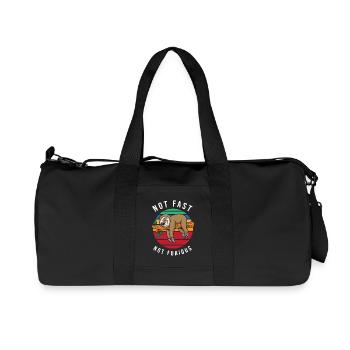 funny sloth not fast not furious - Recycled Canvas Sports Bag by Stanley/Stella - black - Front