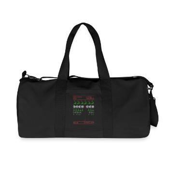 X-Mas Invaders | Shooting Game | ugly christmas - Recycled Canvas Sports Bag by Stanley/Stella - black - Front