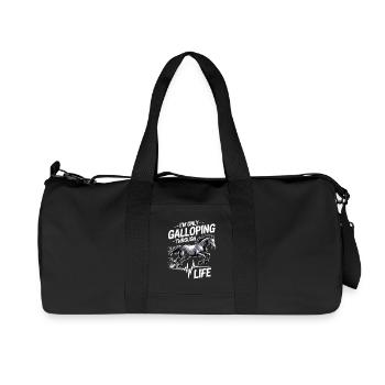 Je galope dans la vie - Sac de sport en toile recyclée Stanley/Stella - noir - Devant