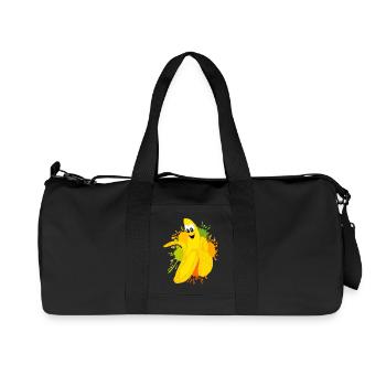 Cheerful banana color explosion - Recycled Canvas Sports Bag by Stanley/Stella - black - Front