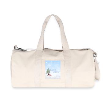 Let It Snow – Magical Winter | Christmas Wonderl - Recycled Canvas Sports Bag by Stanley/Stella - natural - Front
