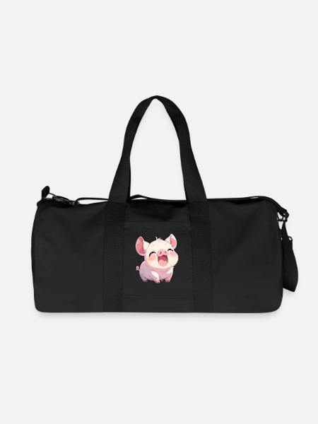 Schweine Schwein - Recycelte Canvas-Sporttasche von Stanley/Stella - Schwarz