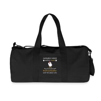 poulet poulets fermier fermier poulailler poule - Sac de sport en toile recyclée Stanley/Stella - noir - Devant