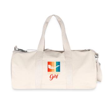 Natation Sports nautiques Natation Cadeaux pour nageur - Sac de sport en toile recyclée Stanley/Stella - blanc naturel - Devant