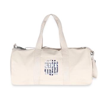 Er riskiert sein Leben für andere - Recycelte Canvas-Sporttasche von Stanley/Stella - Naturweiß - Vorne
