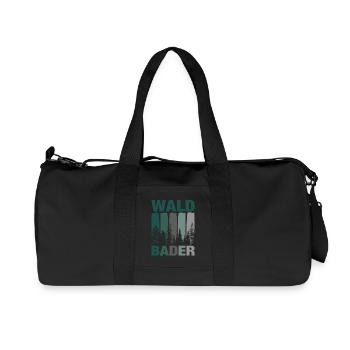 Waldbader Waldbaden Wald Baum Shinrinyoku Geschenk - Recycelte Canvas-Sporttasche von Stanley/Stella - Schwarz - Vorne