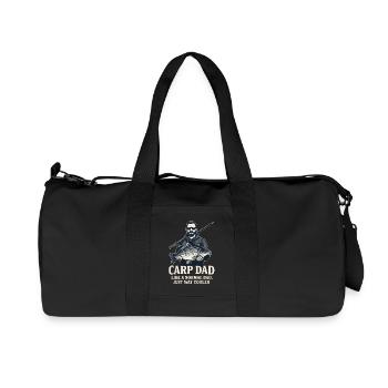 Karpfen Papa Einfach Viel Cooler - Recycelte Canvas-Sporttasche von Stanley/Stella - Schwarz - Vorne
