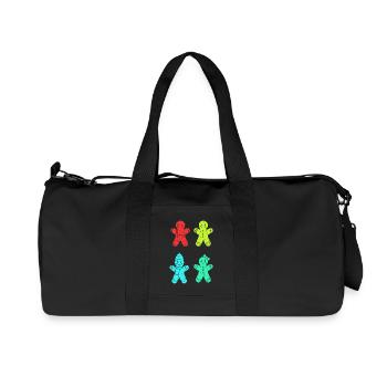 Noël en pain d’épices du Père Noël - Sac de sport en toile recyclée Stanley/Stella - noir - Devant