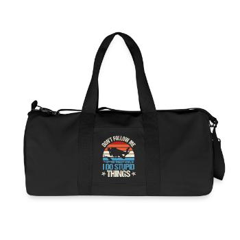 Taucher Tauchen - Recycelte Canvas-Sporttasche von Stanley/Stella - Schwarz - Vorne