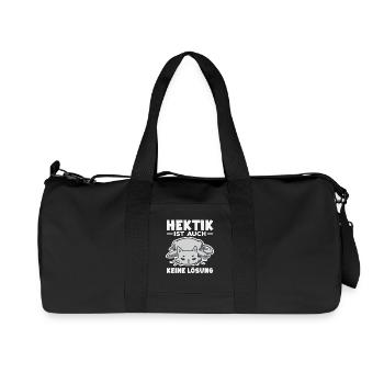 Lustiges Katze Keine Motivation Spruch - Recycelte Canvas-Sporttasche von Stanley/Stella - Schwarz - Vorne