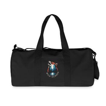 Wild Echoes Wald Fuchs Natur Landschaft - Recycelte Canvas-Sporttasche von Stanley/Stella - Schwarz - Vorne
