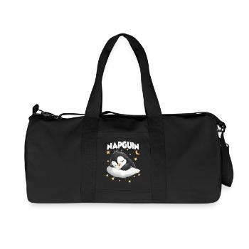 Cadeau pour les amateurs de manchots et les dormeurs - Sac de sport en toile recyclée Stanley/Stella - noir - Devant