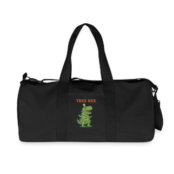Tree Rex Design familial de Noël drôle - Sac de sport en toile recyclée Stanley/Stella - noir - Devant