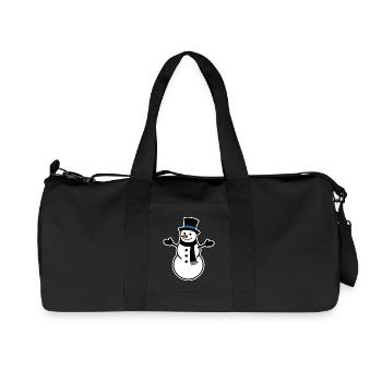 bonhomme de neige - Sac de sport en toile recyclée Stanley/Stella - noir - Devant