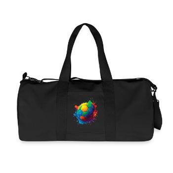 Ballon de Football Color Splash Multicolore - Sac de sport en toile recyclée Stanley/Stella - noir - Devant