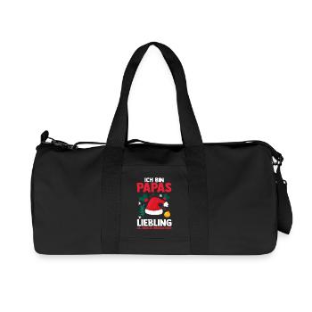 Weihnachtsmann Papas Liebling Weihnachten - Recycelte Canvas-Sporttasche von Stanley/Stella - Schwarz - Vorne