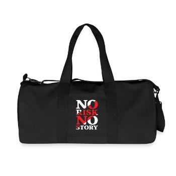 No Risk No Story - Recycelte Canvas-Sporttasche von Stanley/Stella - Schwarz - Vorne