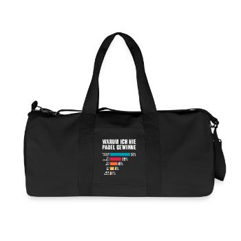 Jeu de padel POURQUOI JE NE GAGNE JAMAIS EN PADEL Drôle - Sac de sport en toile recyclée Stanley/Stella - noir - Devant