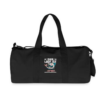 The location is drunken fish - Recycled Canvas Sports Bag by Stanley/Stella - black - Front
