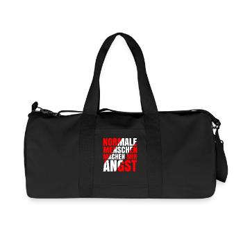 Normal people scare me - Recycled Canvas Sports Bag by Stanley/Stella - black - Front