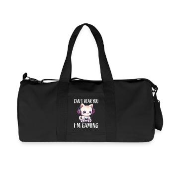 Katzen Gaming beim Zocken - Recycelte Canvas-Sporttasche von Stanley/Stella - Schwarz - Vorne