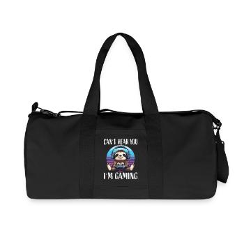 Can you hear me? Gaming Sloth - Recycled Canvas Sports Bag by Stanley/Stella - black - Front