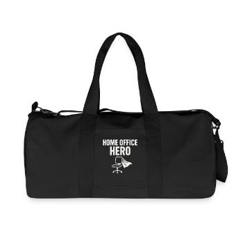 Home Office Hero : votre vie de bureau quotidienne - Sac de sport en toile recyclée Stanley/Stella - noir - Devant