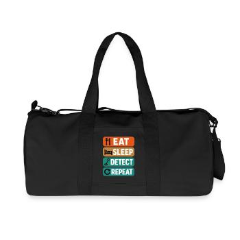 Manger Détecter le sommeil Répéter la détection de métaux amusante - Sac de sport en toile recyclée Stanley/Stella - noir - Devant