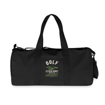 Golf | Not a hobby but a passion - Recycled Canvas Sports Bag by Stanley/Stella - black - Front