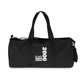 Birthday December 2000 Limited Edition Gift - Recycled Canvas Sports Bag by Stanley/Stella - black - Front
