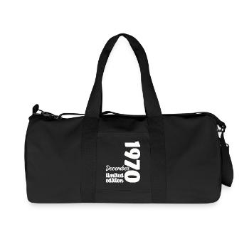 Anniversaire Décembre 1970 Limited Edition Cadeau - Sac de sport en toile recyclée Stanley/Stella - noir - Devant
