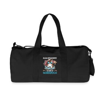 Nordsee Urlaub ALLES ENTSPANNT BIN IN NORDDEICH - Recycelte Canvas-Sporttasche von Stanley/Stella - Schwarz - Vorne