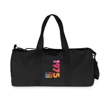 Cadeau D'anniversaire Décembre 1975 Anniversaire - Sac de sport en toile recyclée Stanley/Stella - noir - Devant