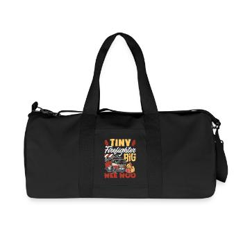 Wee Woo Squad Fire Tiny Firefighter - Recycled Canvas Sports Bag by Stanley/Stella - black - Front