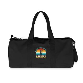 Sorry, I'll be late – Archery - Recycled Canvas Sports Bag by Stanley/Stella - black - Front