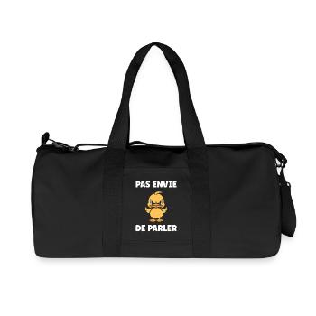 Pas envie de parler Canard - Sac de sport en toile recyclée Stanley/Stella - noir - Devant