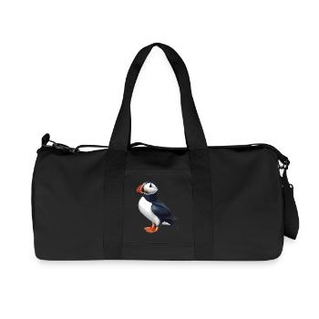 Puffin Papageientaucher - Recycelte Canvas-Sporttasche von Stanley/Stella - Schwarz - Vorne